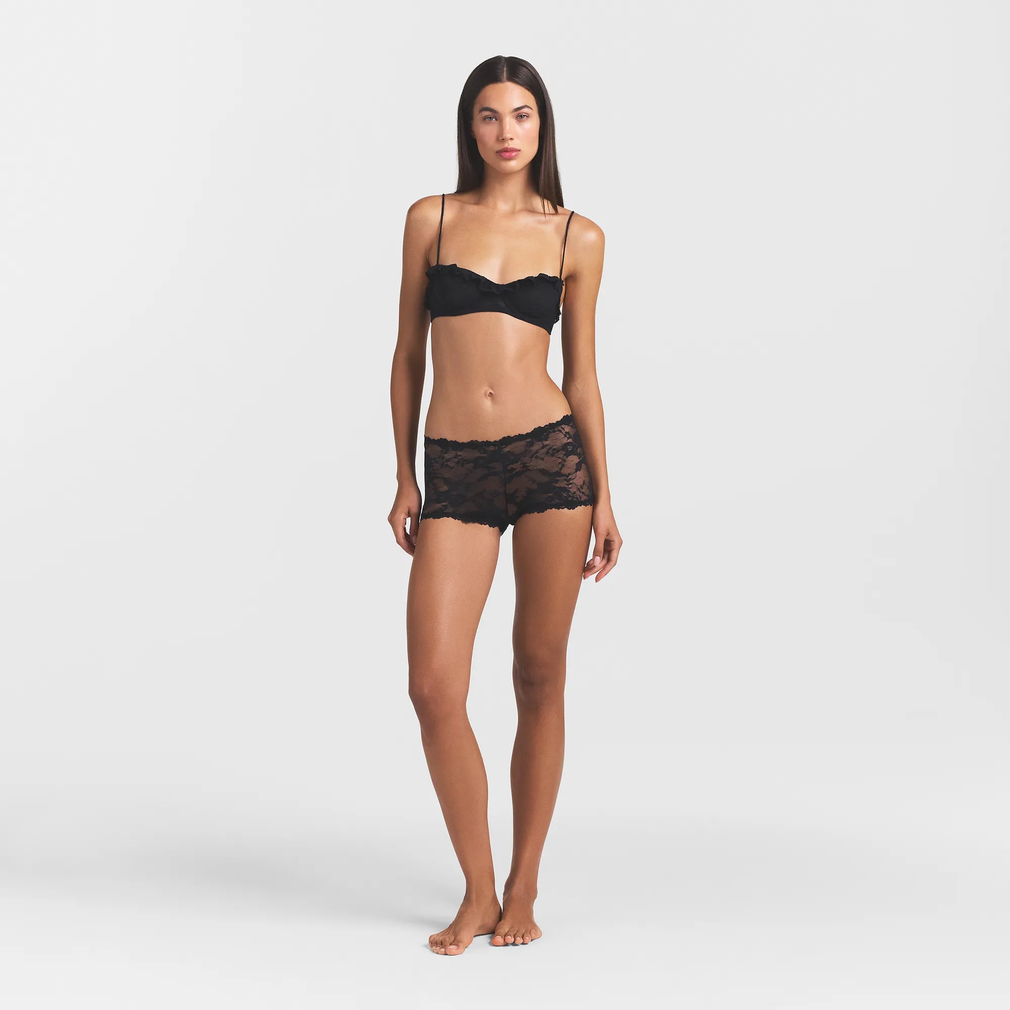 STRETCH LACE BOY SHORT | SOOT - Image 2