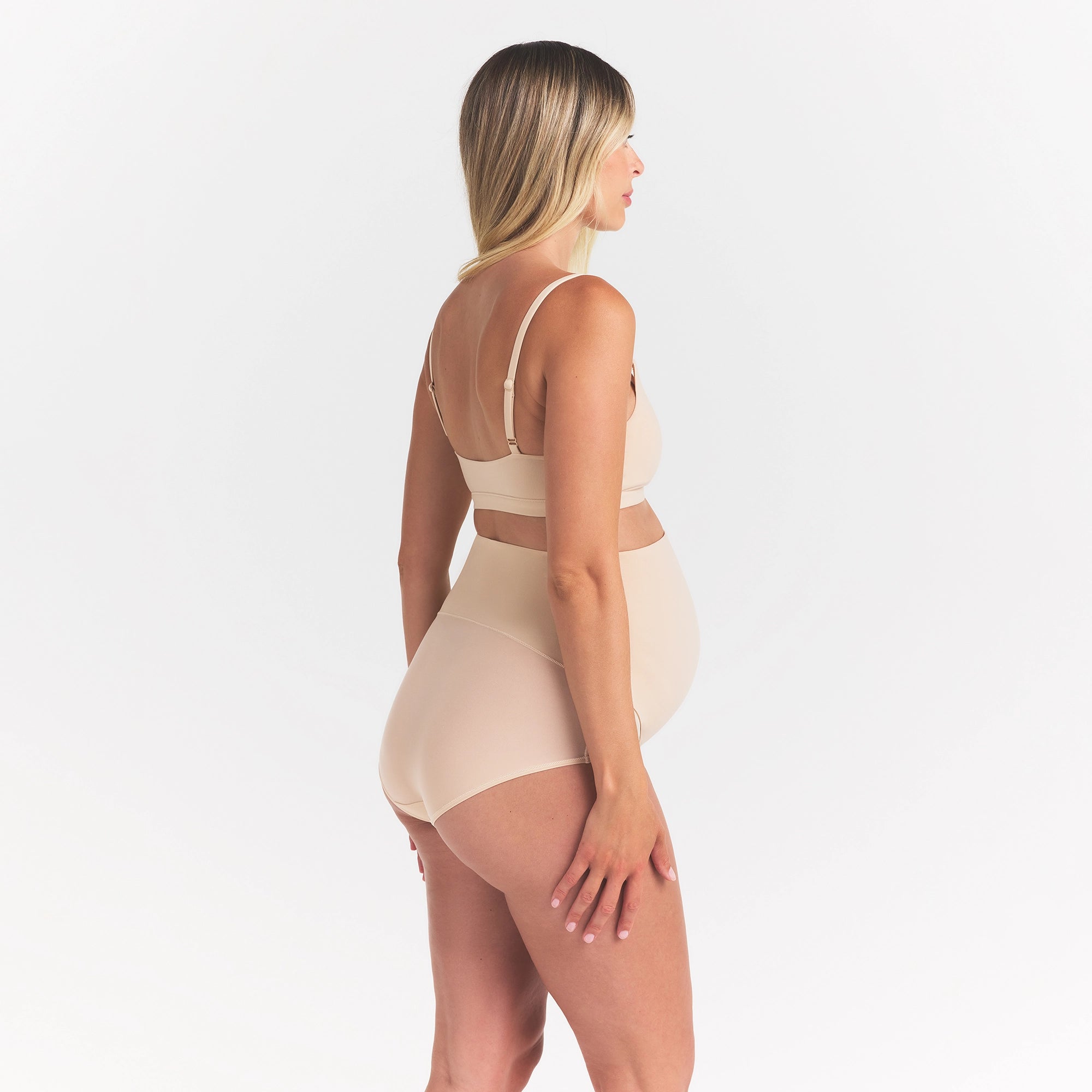FITS EVERYBODY MATERNITY BANDED HIGH-WAISTED BRIEF | SAND - Image 4