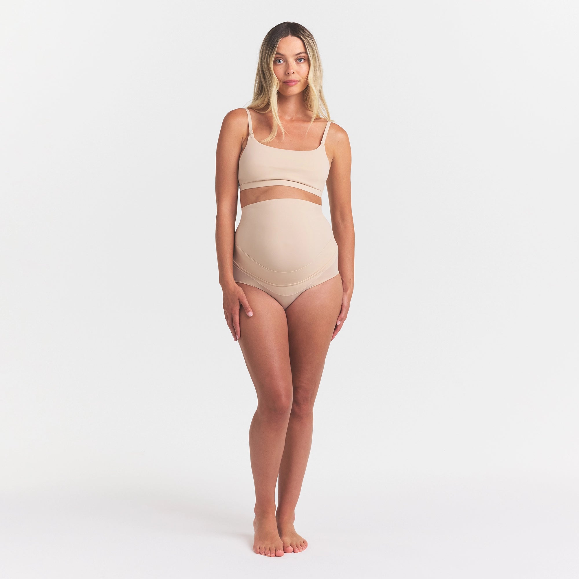 FITS EVERYBODY MATERNITY BANDED HIGH-WAISTED BRIEF | SAND - Image 2