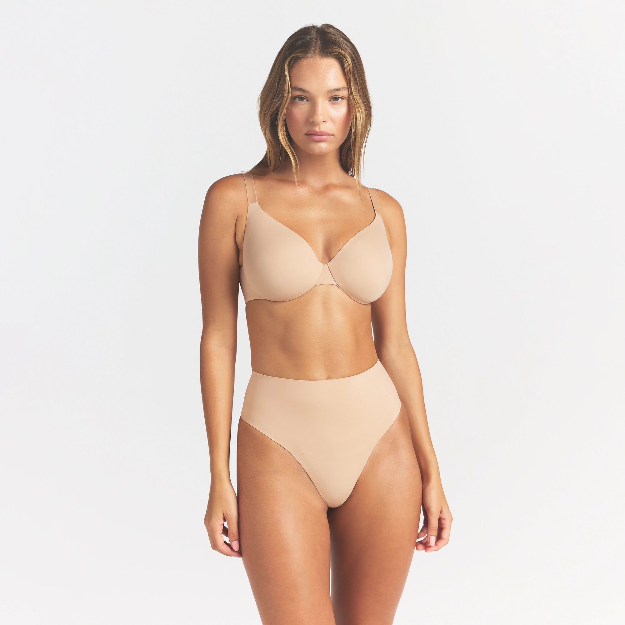 SMOOTHING INTIMATES HIGH-WAISTED THONG | CLAY - Image 3
