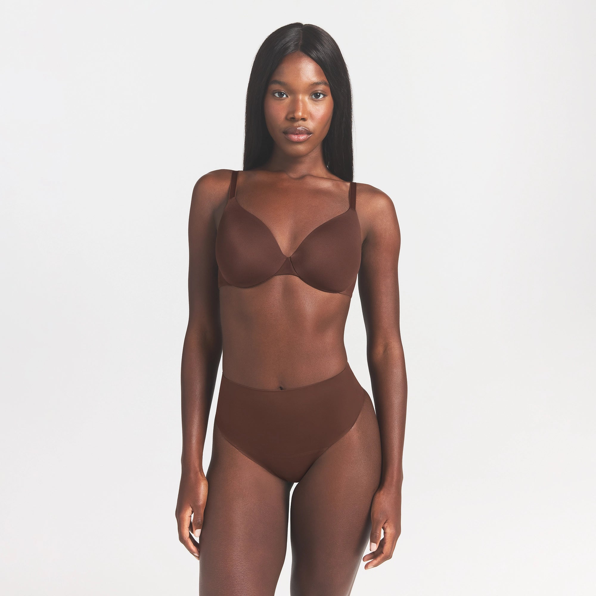 SMOOTHING INTIMATES HIGH-WAISTED THONG | COCOA - Image 3