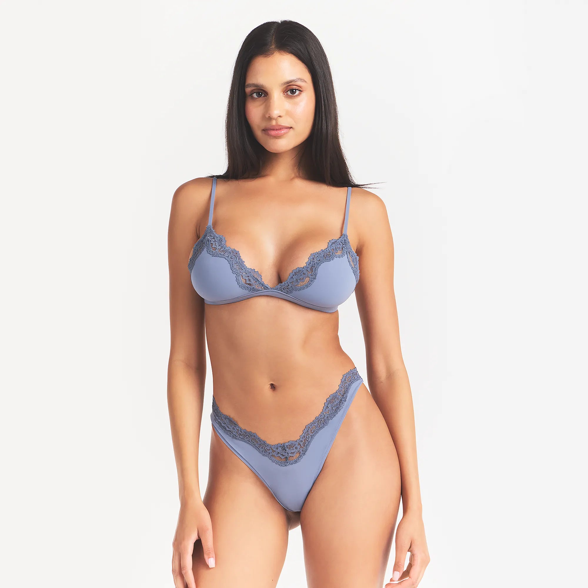 FITS EVERYBODY LACE DIPPED THONG | SLATE TONAL - Image 2