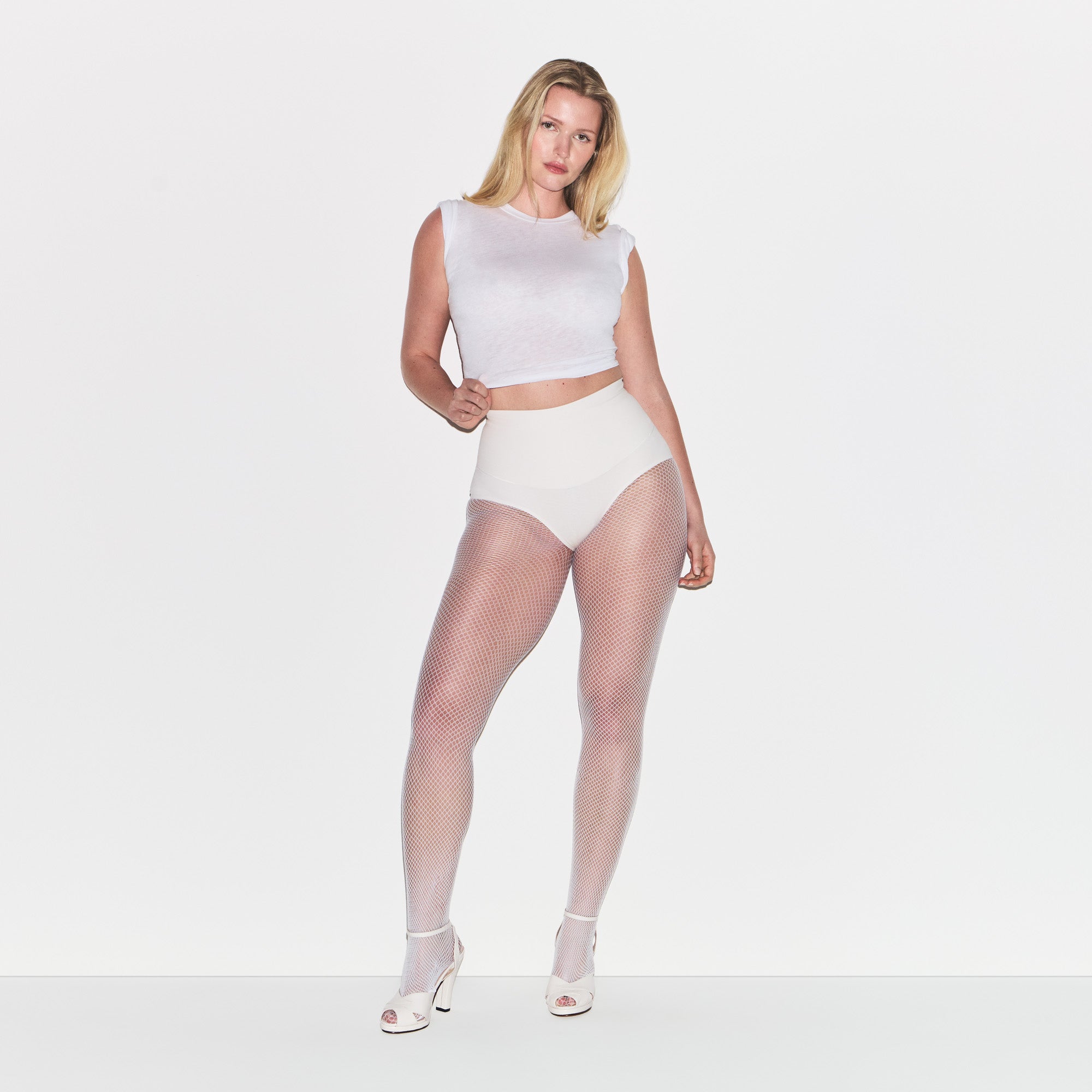 COTTON SHAPEWEAR HIGH-WAISTED BRIEF | MARBLE - Image 2