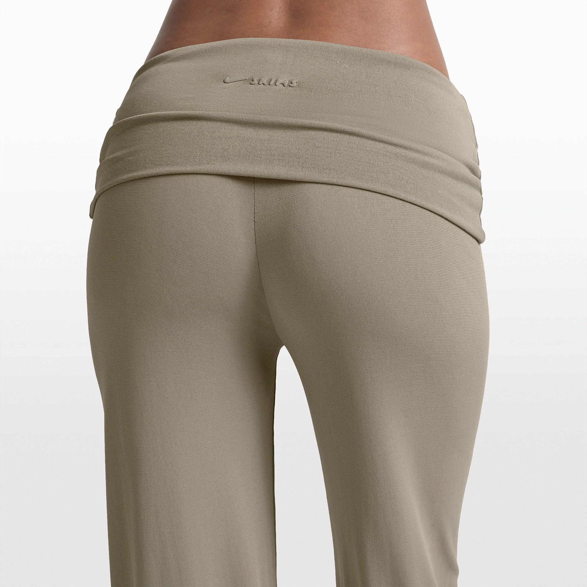 NikeSKIMS STRETCH KNIT FOLDOVER WIDE LEG PANT | DUNE - Image 5