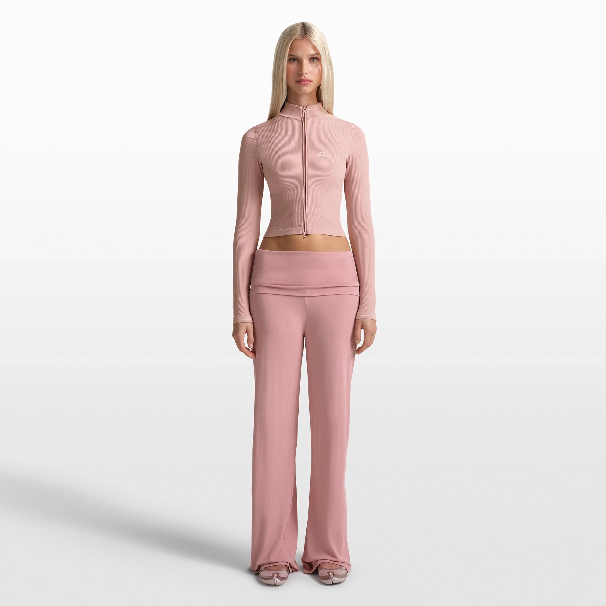 NikeSKIMS STRETCH KNIT FOLDOVER WIDE LEG PANT | HIMALAYAN - Image 2