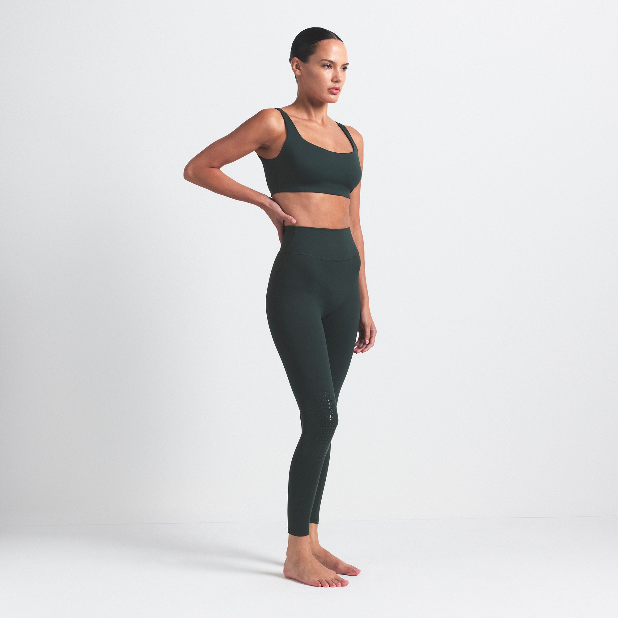 NikeSKIMS MATTE KNEE GRIP 26 LEGGING | DARK TEAL - Image 5