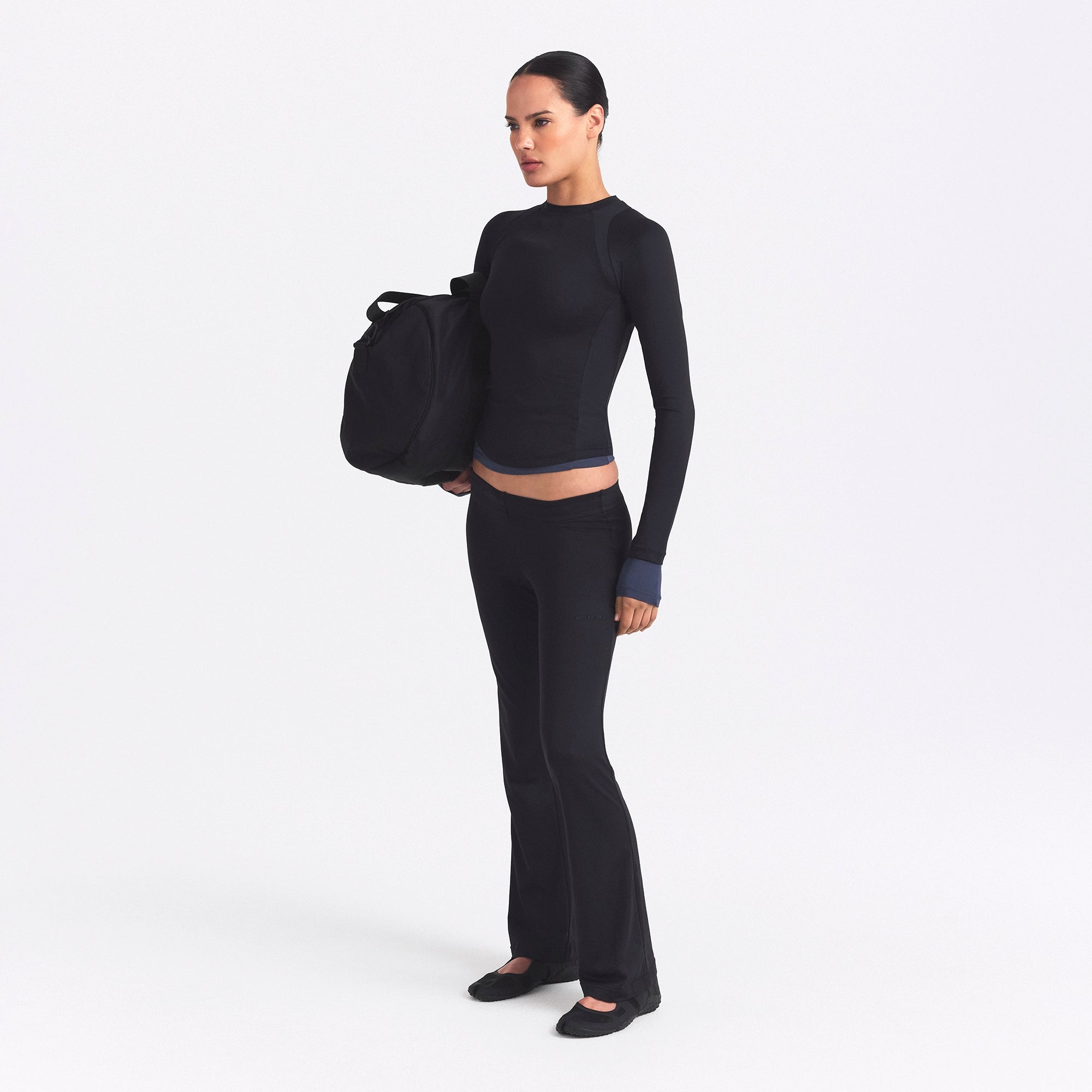 NikeSKIMS AIRY LOW RISE MINI FLARE PANT | OBSIDIAN - Image 3