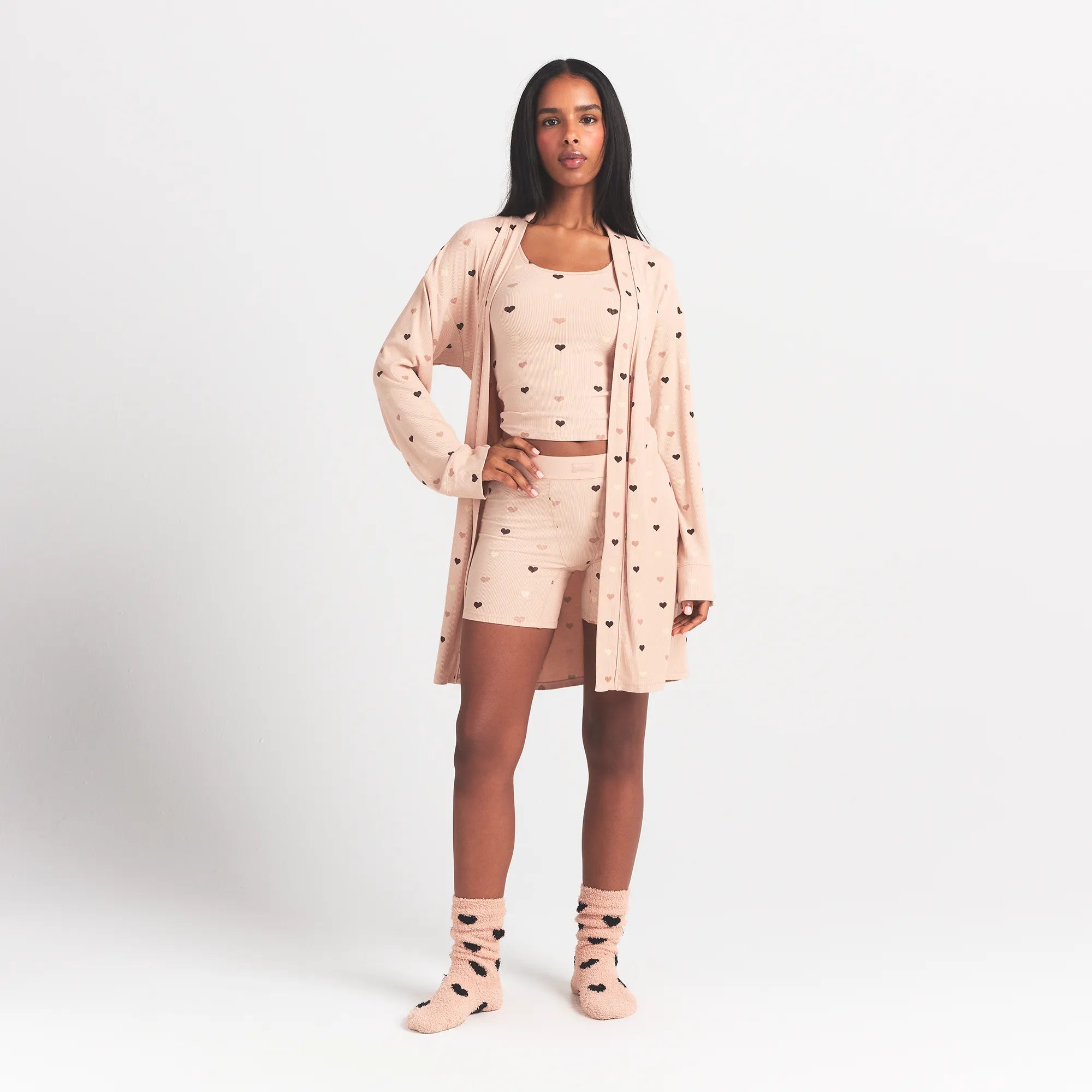 SOFT LOUNGE ROBE | MICA MINI HEART HALFDROP - Image 3
