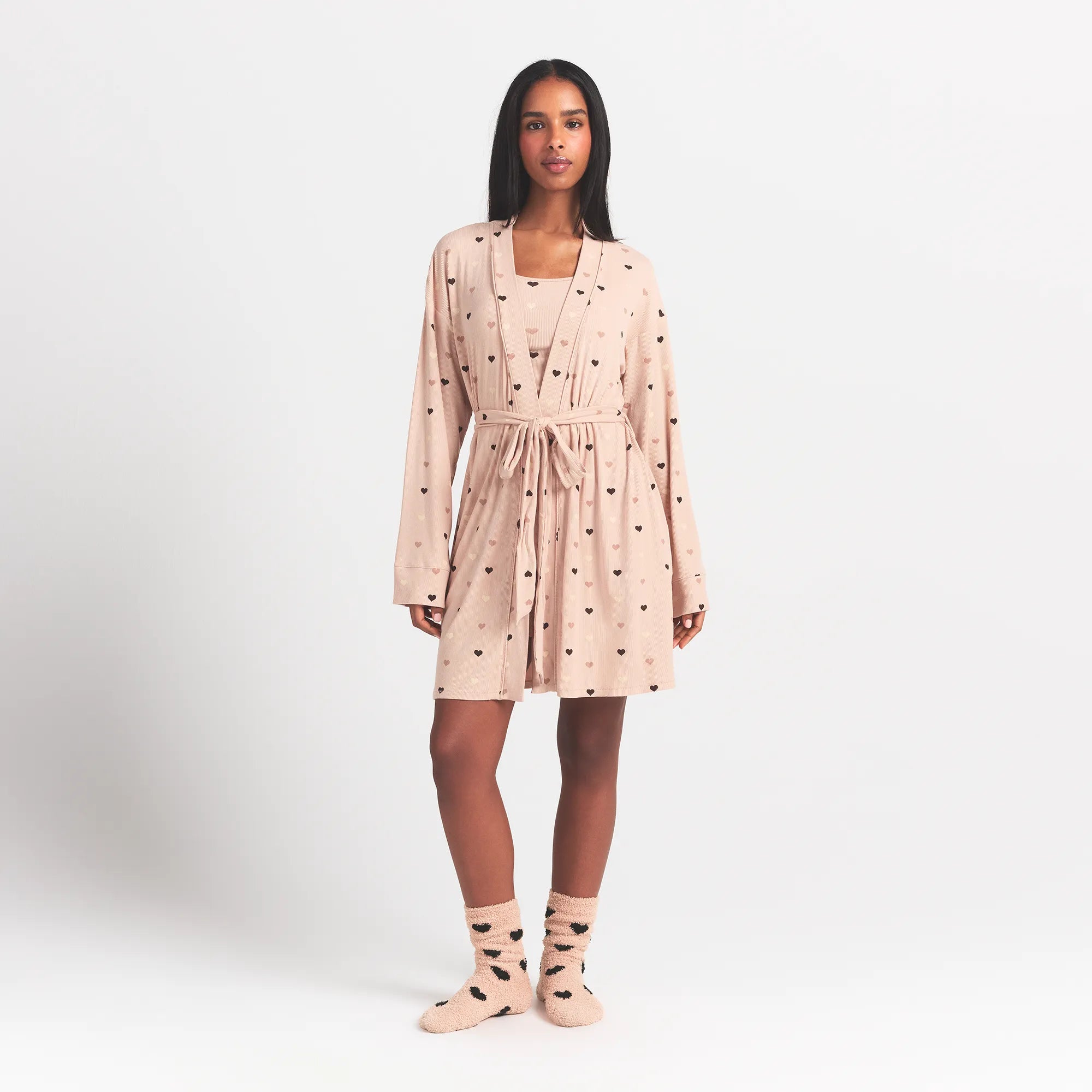 SOFT LOUNGE ROBE | MICA MINI HEART HALFDROP - Image 2