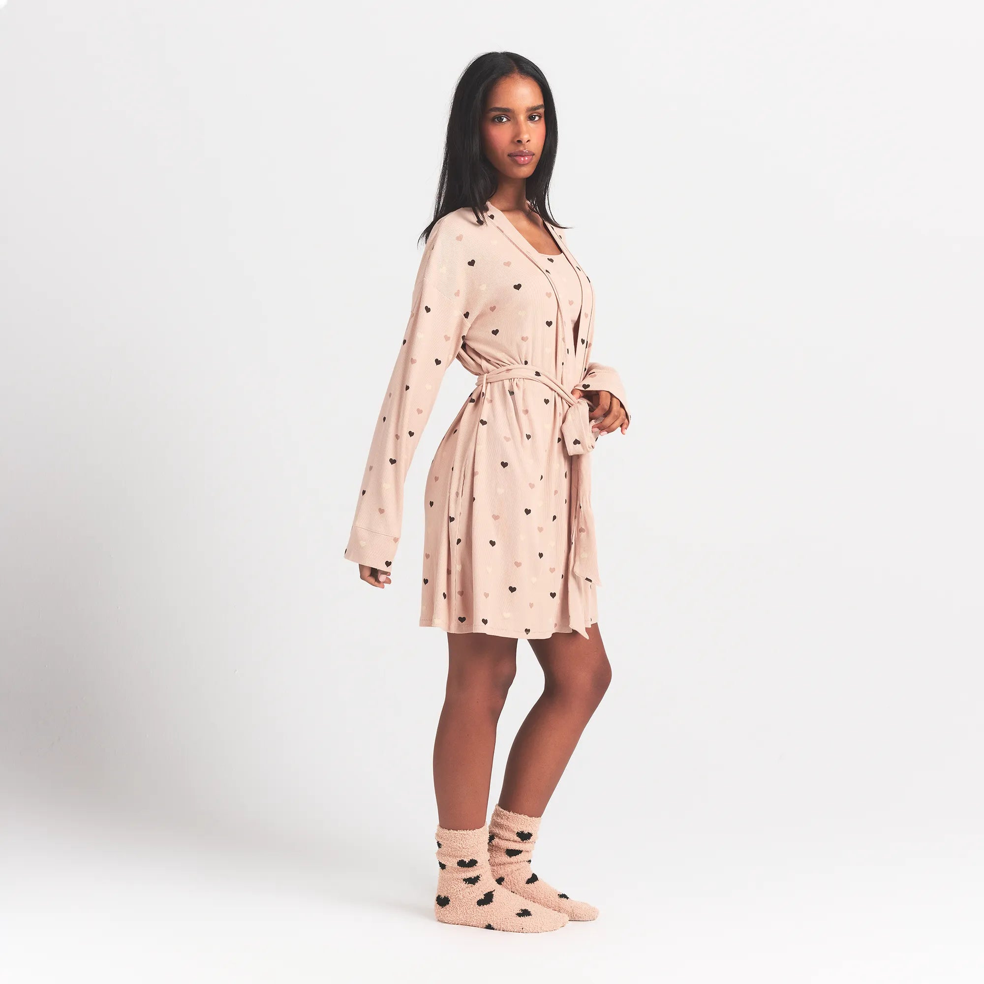 SOFT LOUNGE ROBE | MICA MINI HEART HALFDROP - Image 4