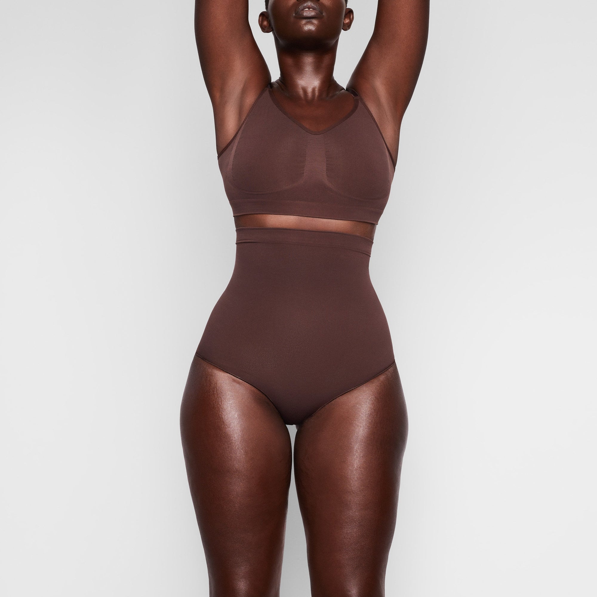SEAMLESS SCULPT HIGH-WAISTED BRIEF | COCOA - Image 2