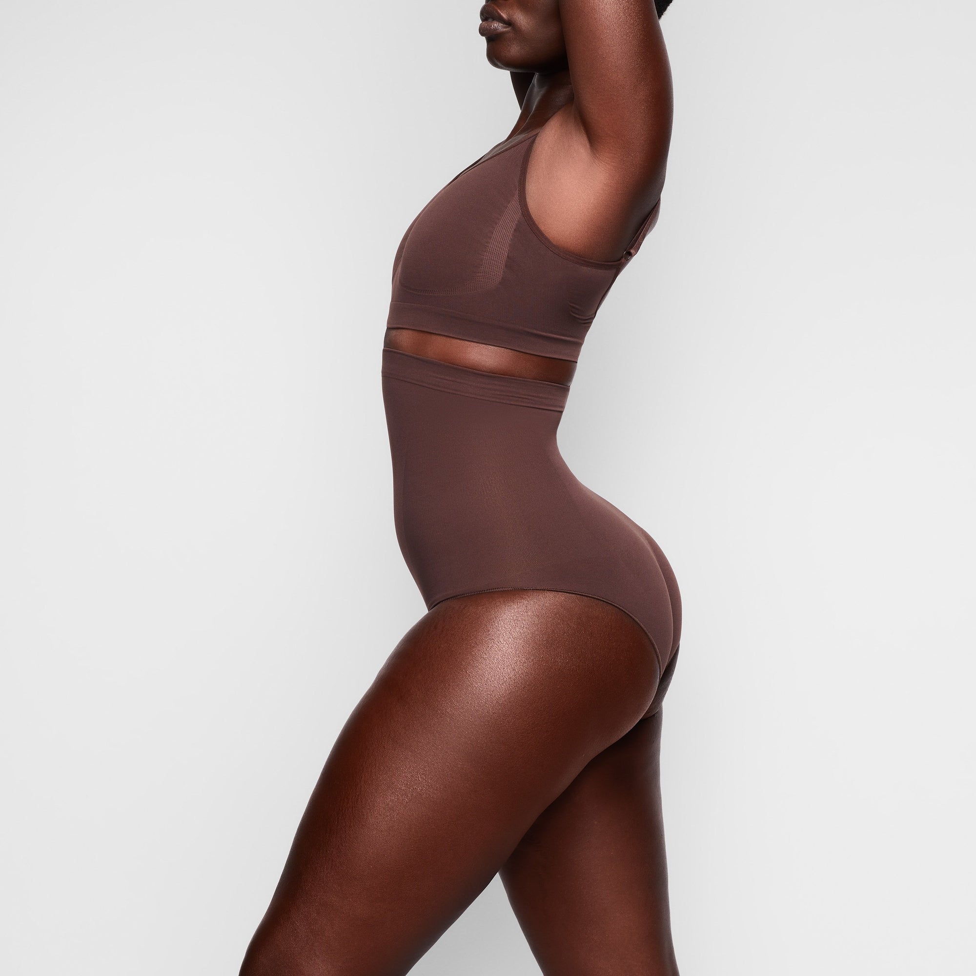SEAMLESS SCULPT HIGH-WAISTED BRIEF | COCOA - Image 3