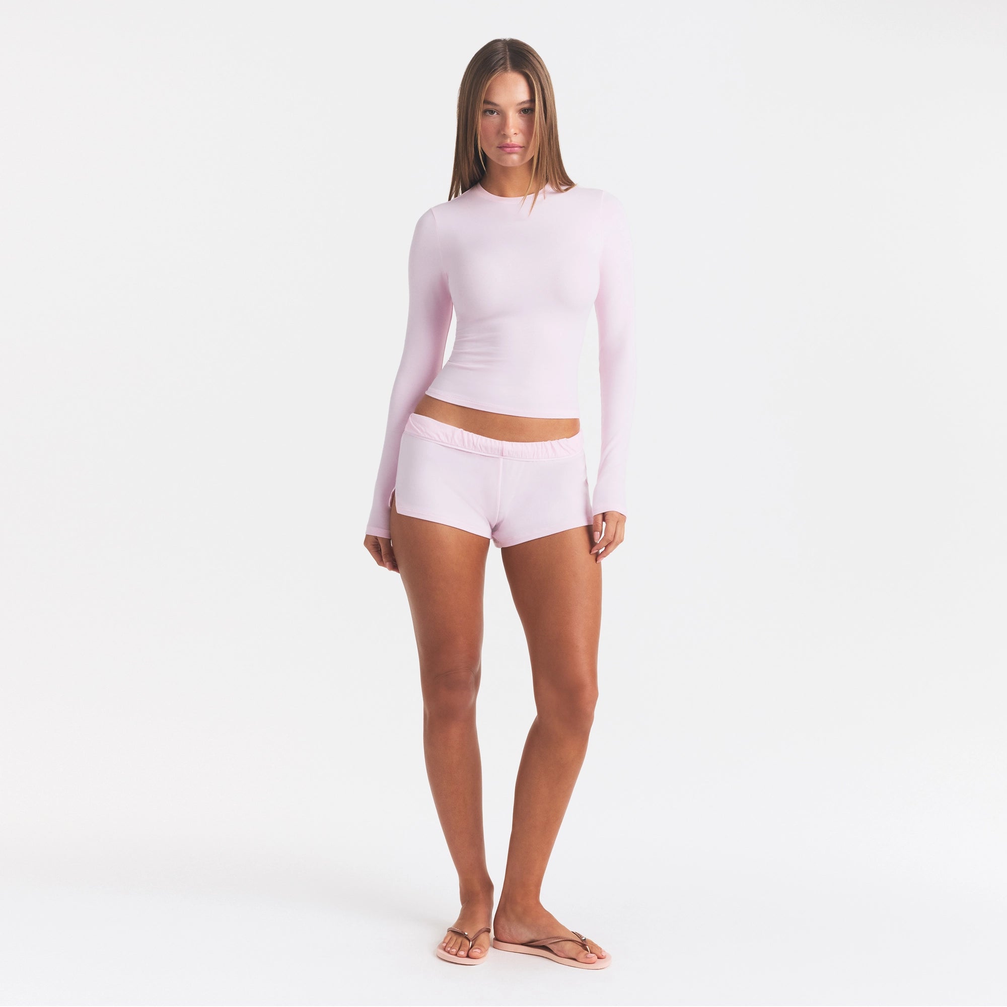 COTTON JERSEY LOOSE SHORT | CHERRY BLOSSOM - Image 2