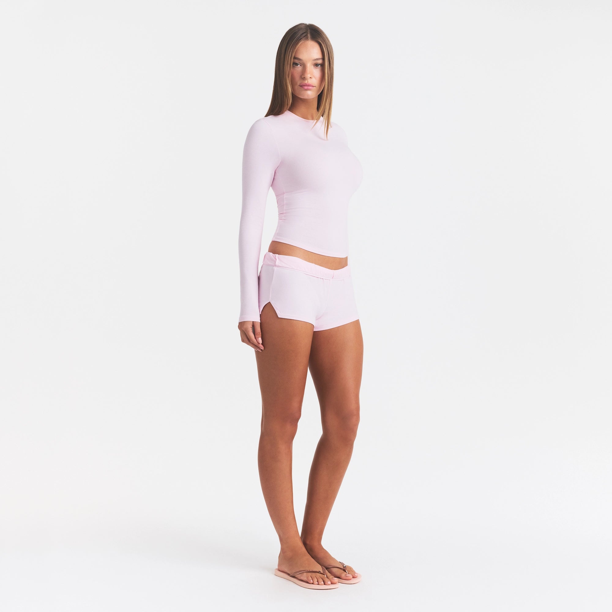 COTTON JERSEY LOOSE SHORT | CHERRY BLOSSOM - Image 5