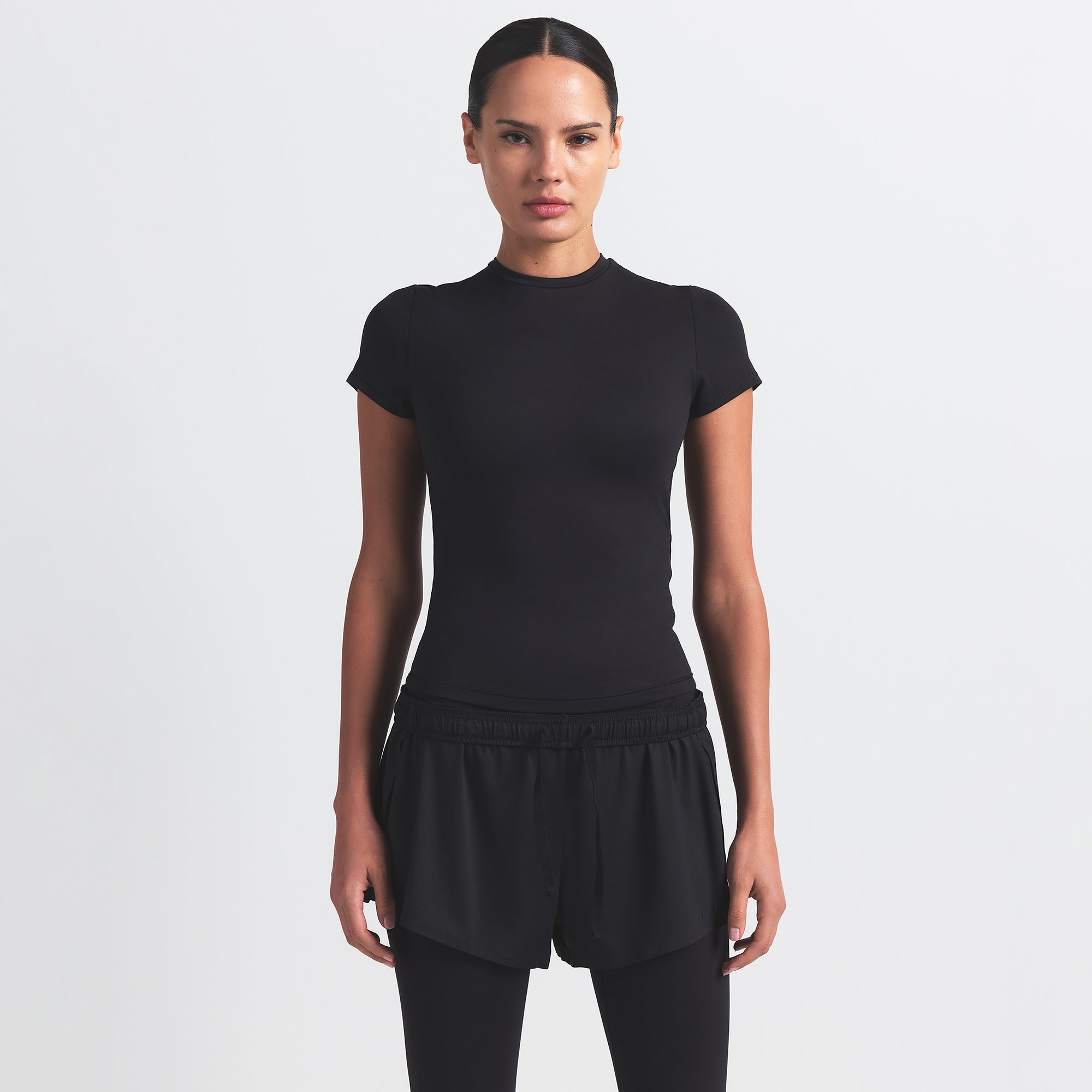 NikeSKIMS AIRY MINI SHORT | OBSIDIAN - Image 4