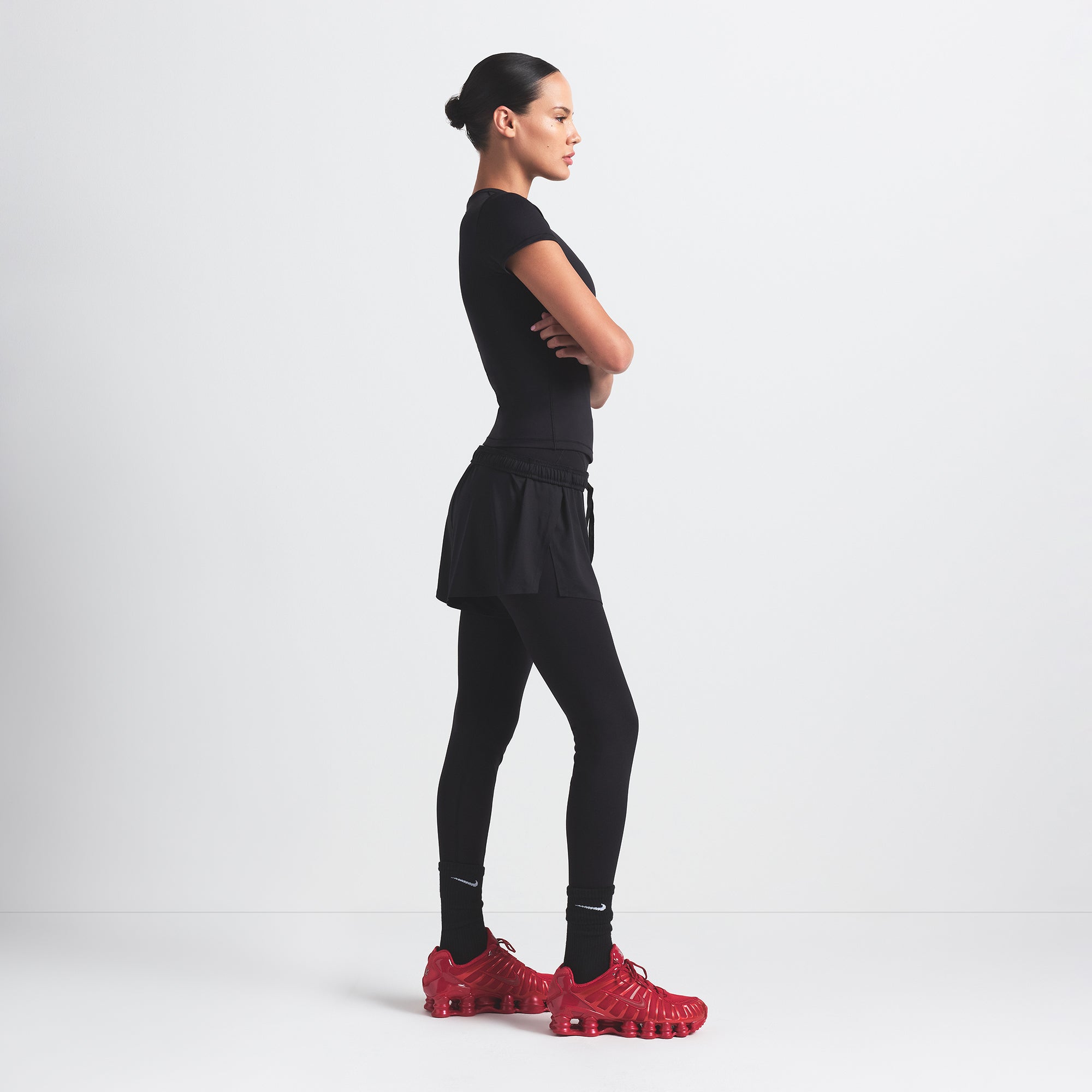NikeSKIMS AIRY MINI SHORT | OBSIDIAN - Image 6