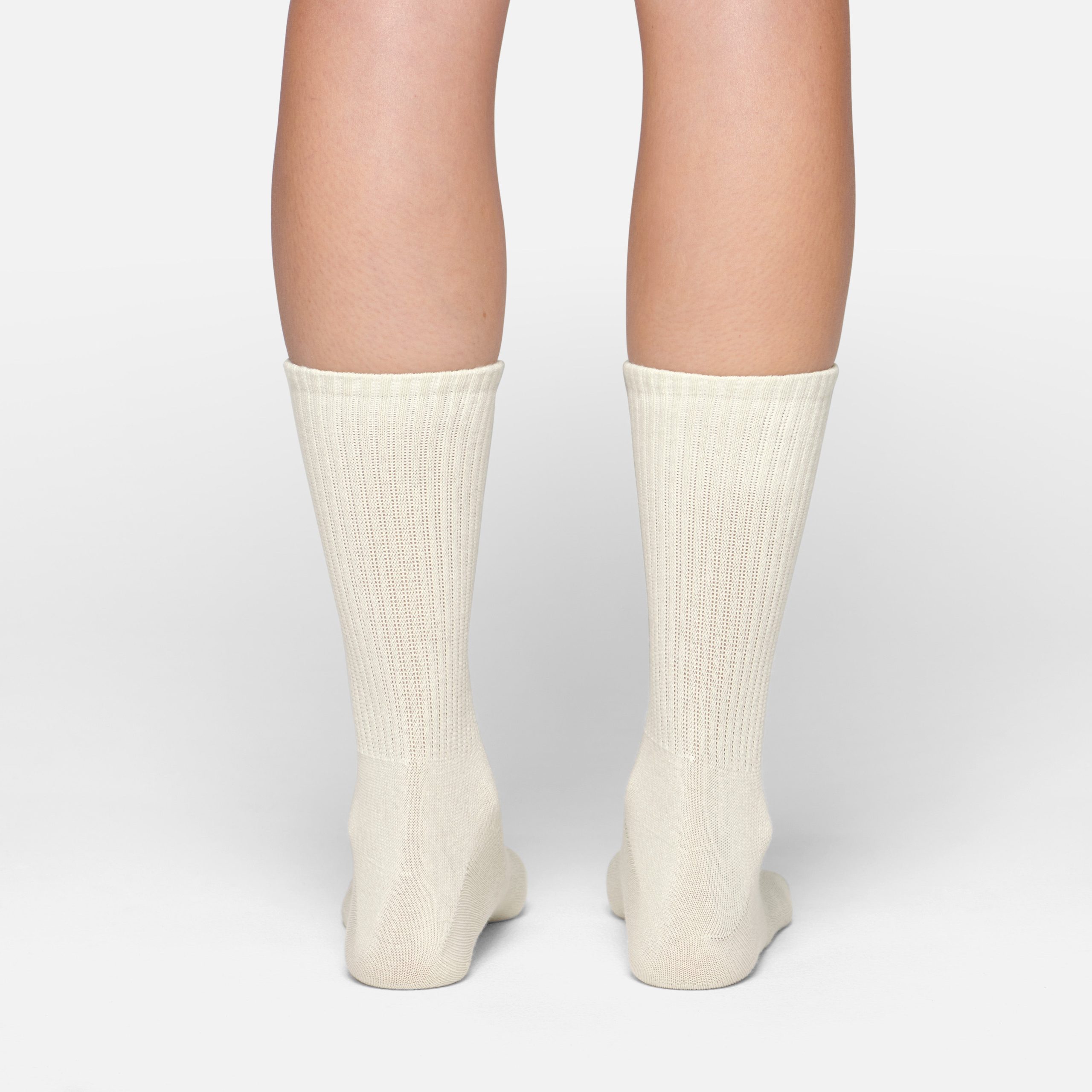 RIBBED CREW SOCK | BONE - Image 4