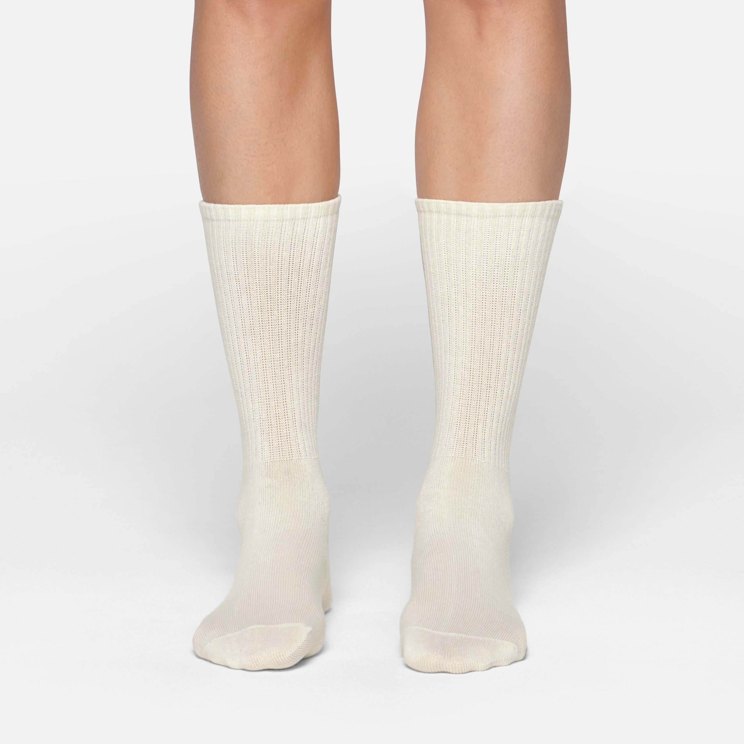 RIBBED CREW SOCK | BONE - Image 2