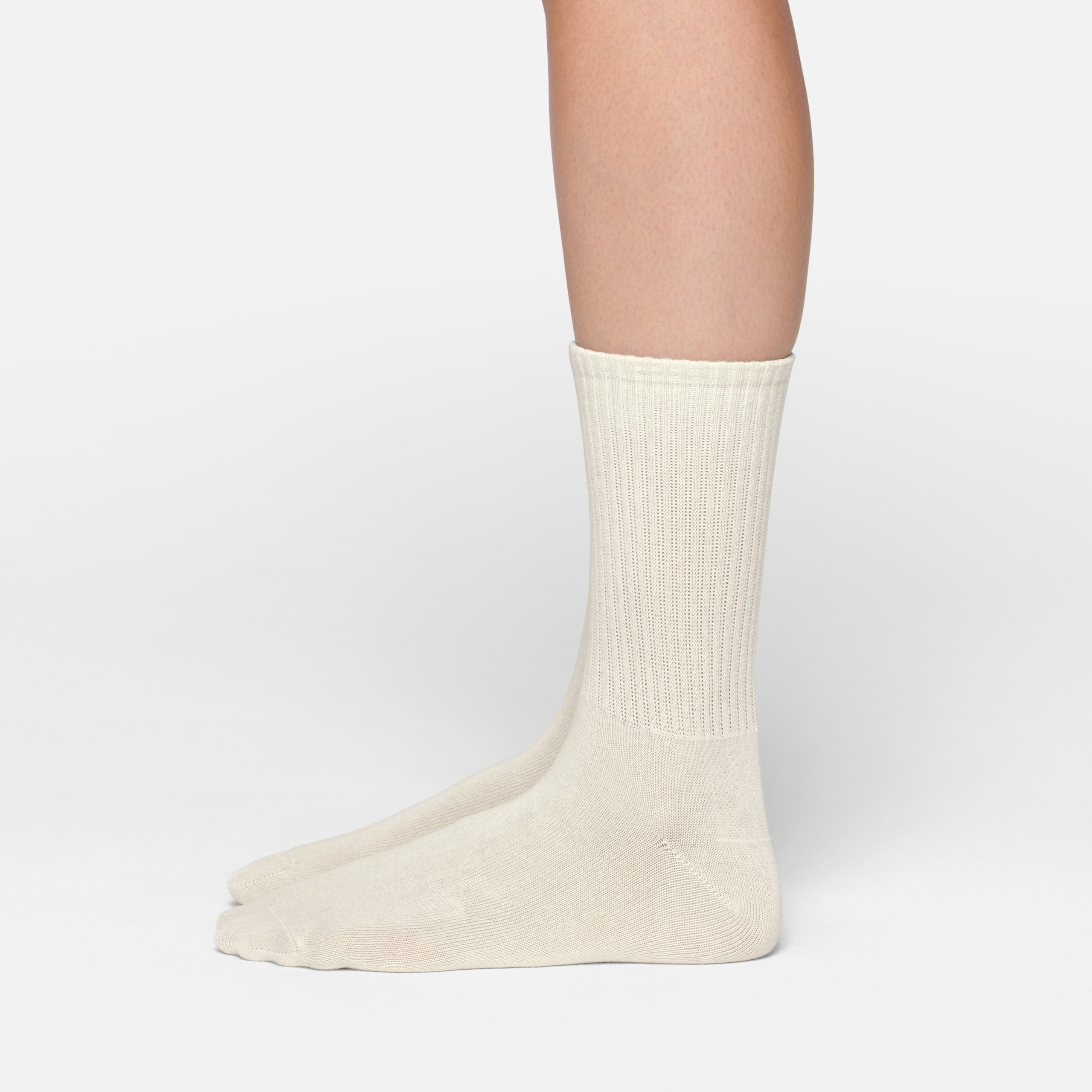 RIBBED CREW SOCK | BONE - Image 3