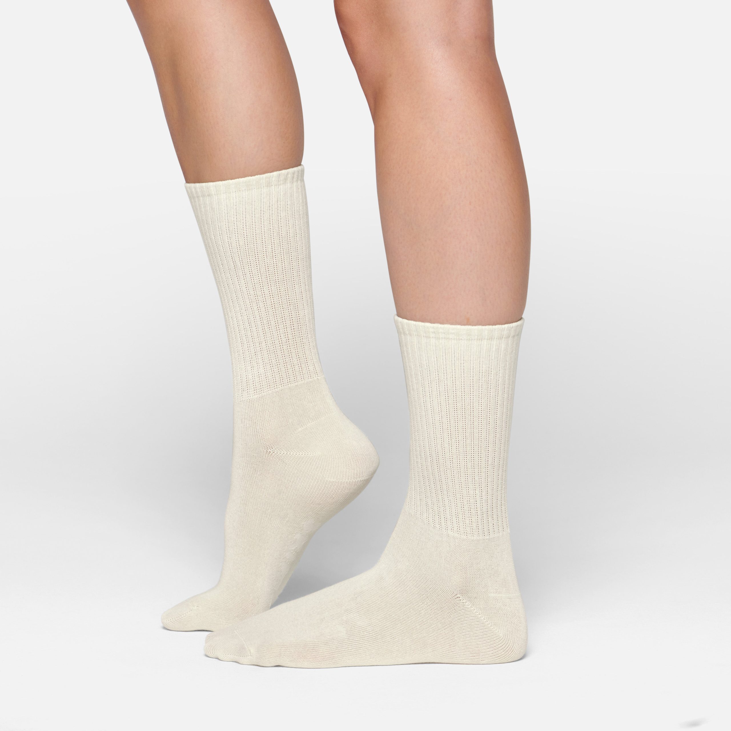 RIBBED CREW SOCK | BONE - Image 5