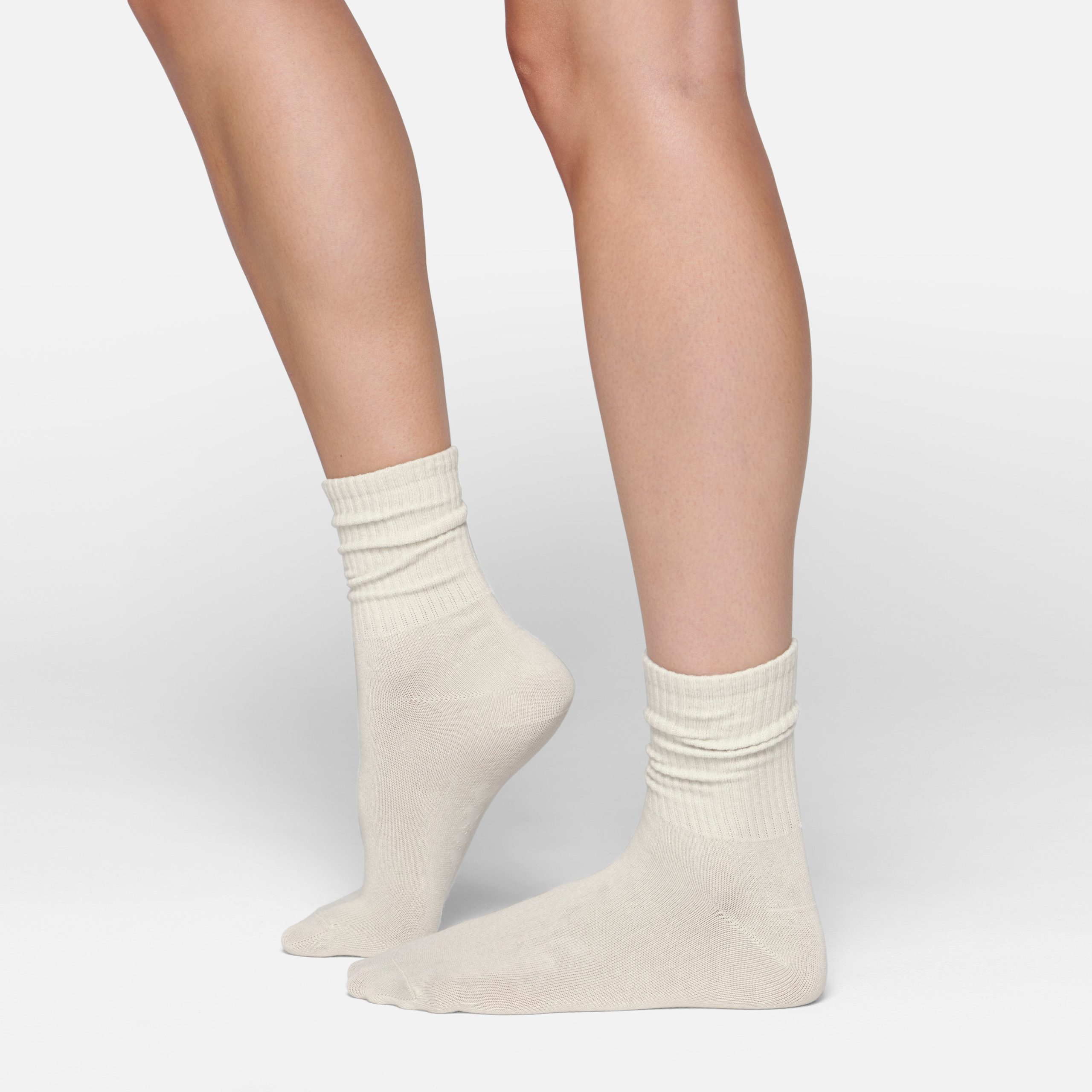RIBBED CREW SOCK | BONE - Image 6