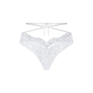 SKIMS LACE BUTTERFLY THONG | SNOW