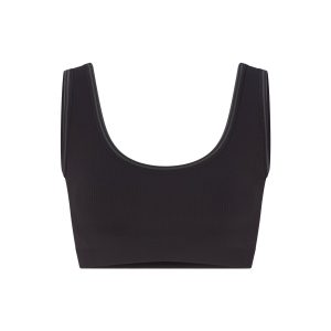 NikeSKIMS RIBBED SEAMLESS SCOOP BRA | OBSIDIAN