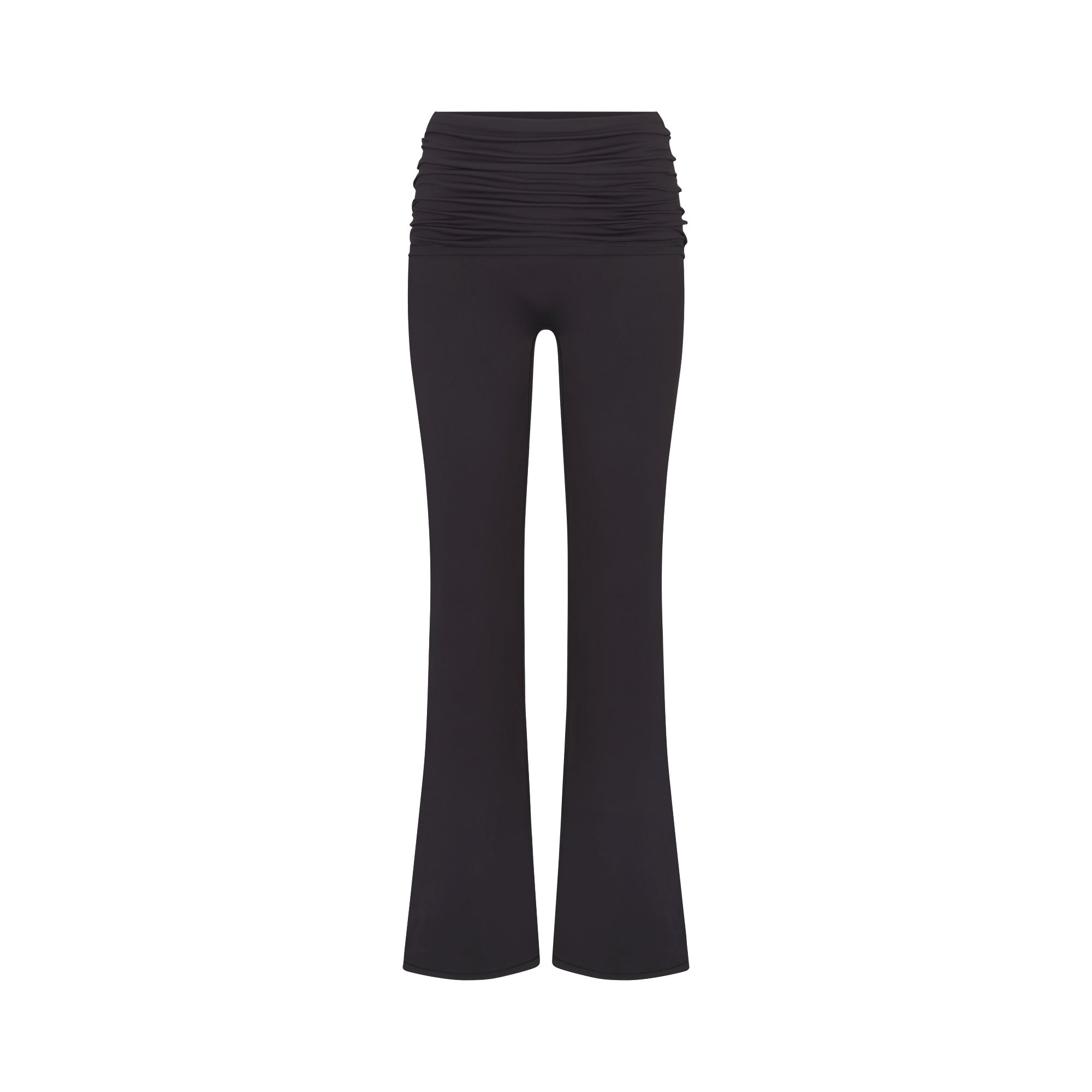 NikeSKIMS MATTE FOLDOVER SLIM FLARE LEGGING | OBSIDIAN