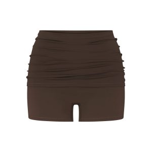 NikeSKIMS MATTE 3 FOLDOVER SHORT | DARK SEPIA