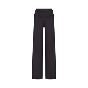 NikeSKIMS STRETCH KNIT FOLDOVER WIDE LEG PANT | OBSIDIAN