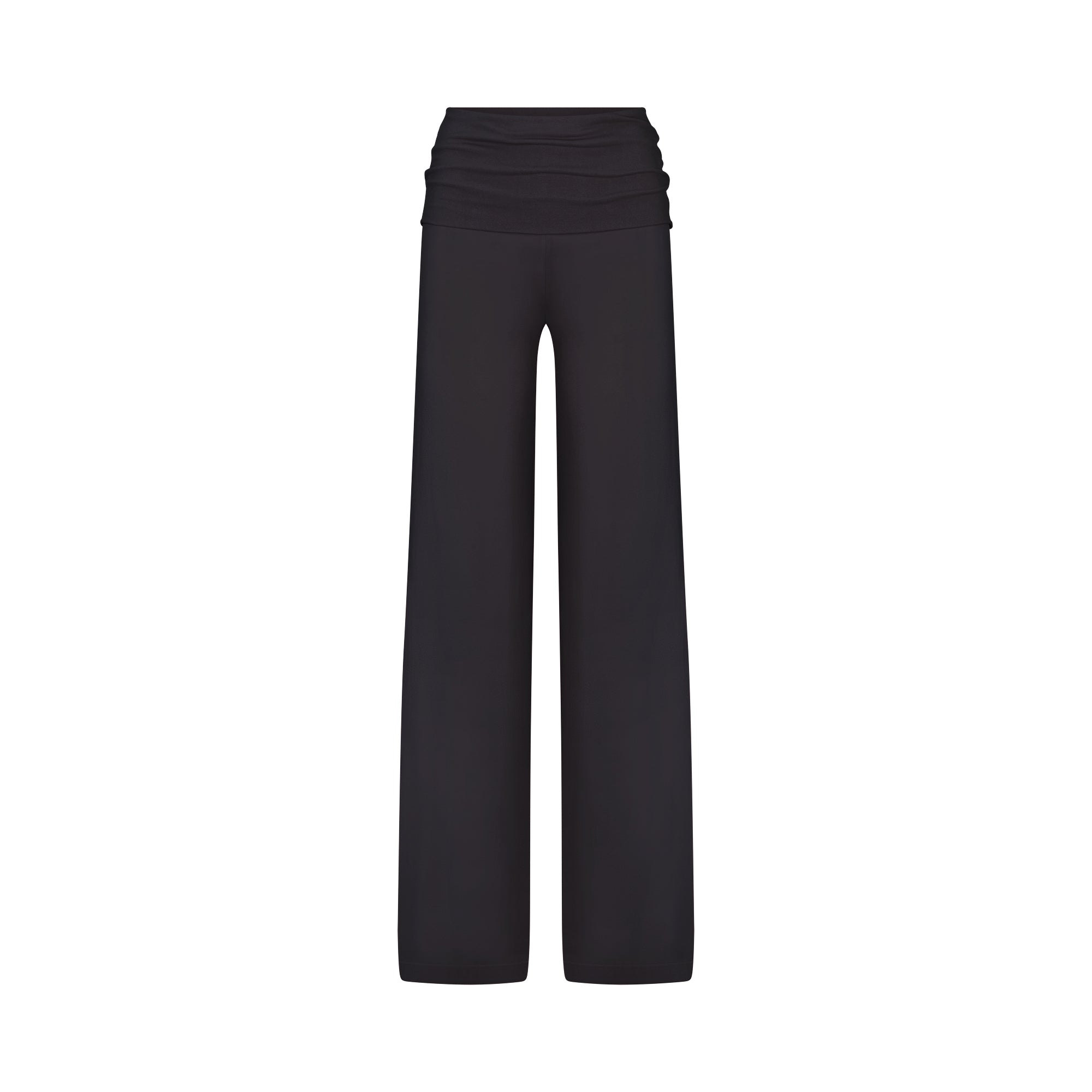 NikeSKIMS STRETCH KNIT FOLDOVER WIDE LEG PANT | OBSIDIAN