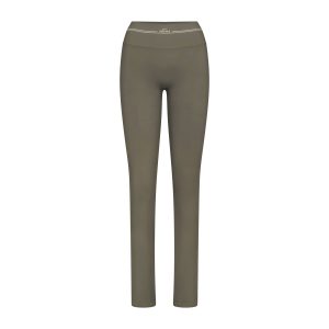 NikeSKIMS RIBBED SEAMLESS 34 STRAIGHT LEGGING | DUSTY OAKMOSS