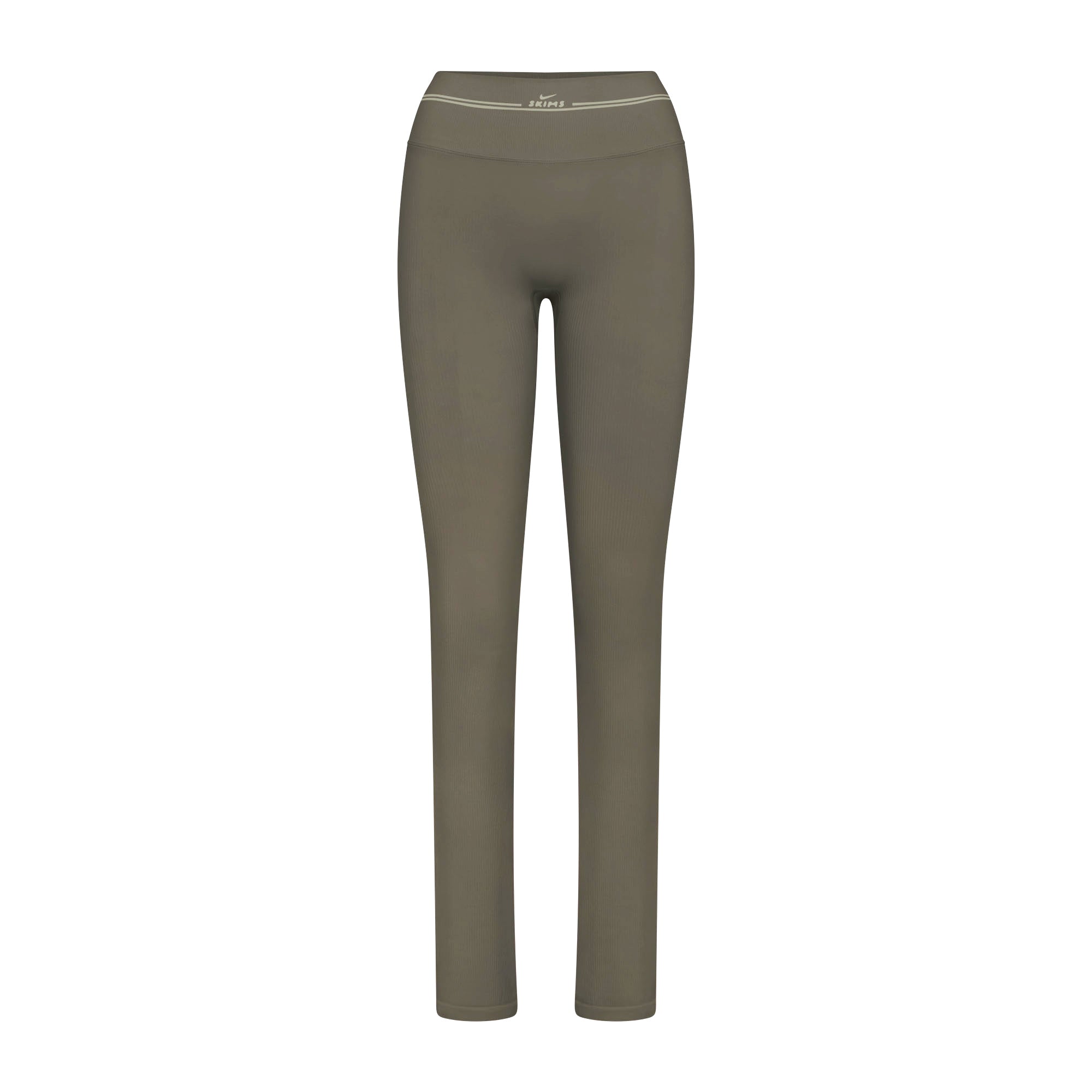 NikeSKIMS RIBBED SEAMLESS 34 STRAIGHT LEGGING | DUSTY OAKMOSS