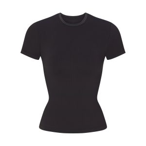 NikeSKIMS RIBBED SEAMLESS BABY T-SHIRT | OBSIDIAN