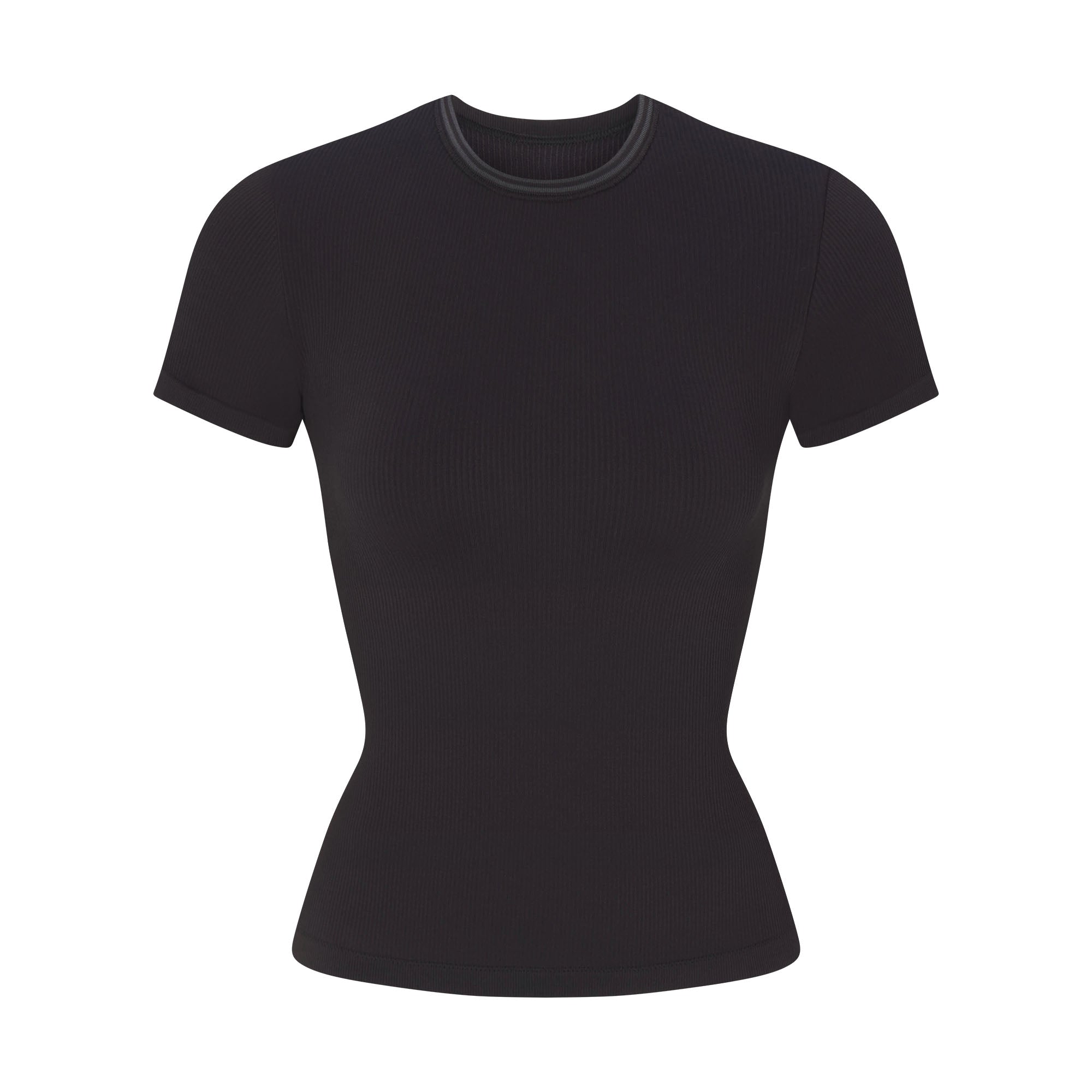 NikeSKIMS RIBBED SEAMLESS BABY T-SHIRT | OBSIDIAN