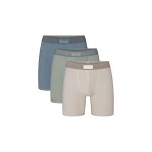 SKIMS COTTON MENS 5 BOXER BRIEF 3-PACK | STONE MULTI