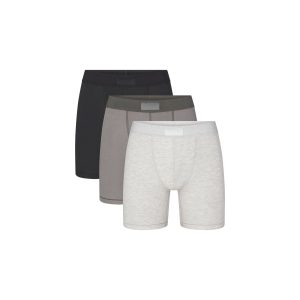 SKIMS COTTON MENS 5 BOXER BRIEF 3-PACK | HEATHER MULTI