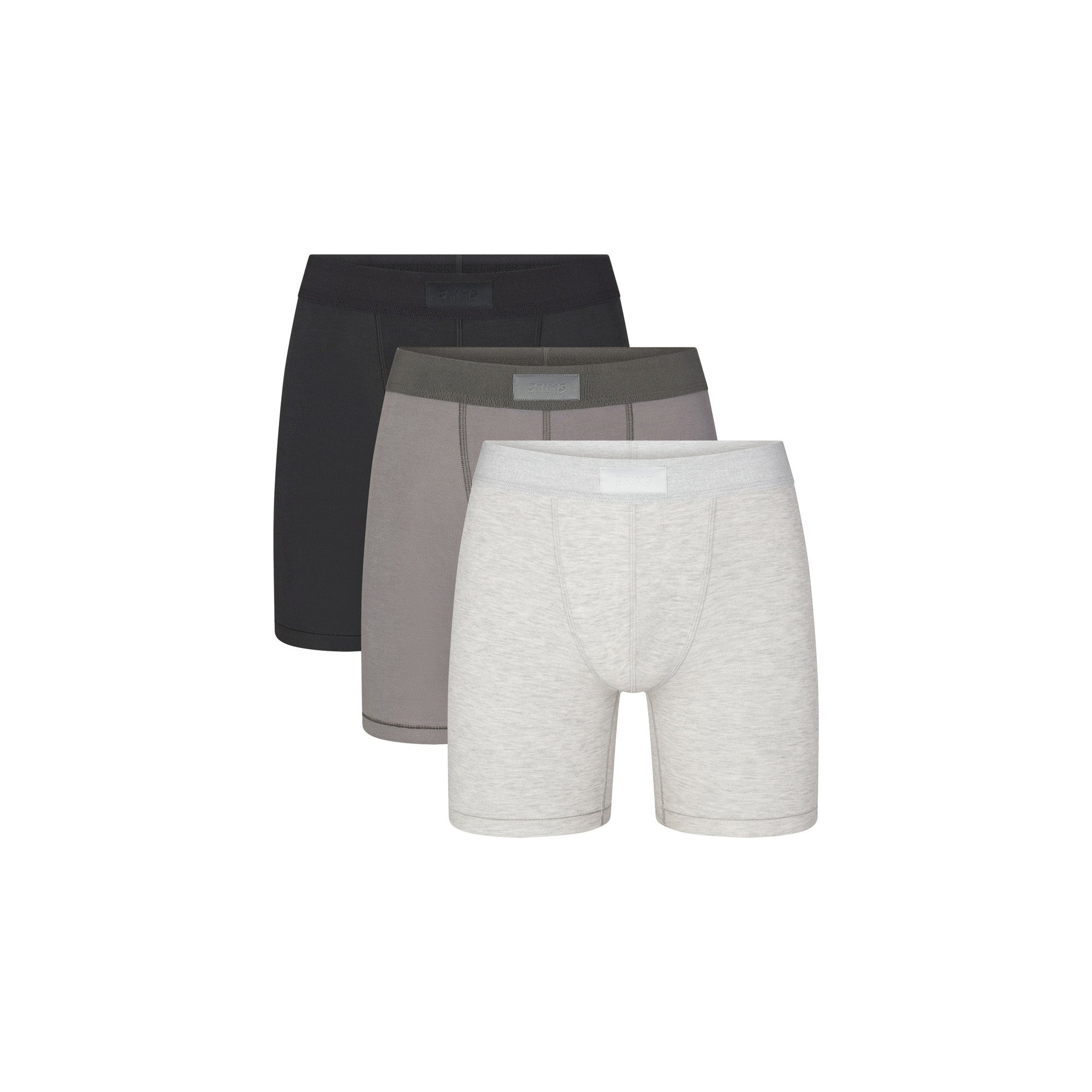 SKIMS COTTON MENS 5 BOXER BRIEF 3-PACK | HEATHER MULTI