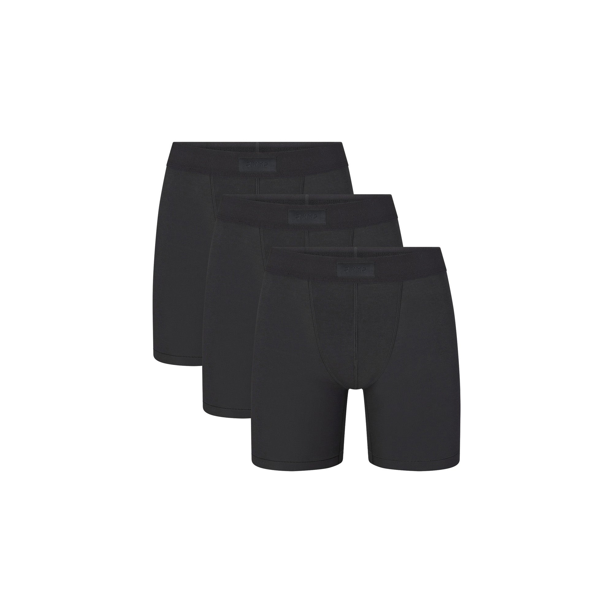 SKIMS COTTON MENS 5 BOXER BRIEF 3-PACK | ONYX