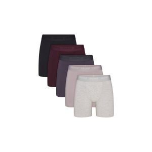 SKIMS STRETCH MENS 5 BOXER BRIEF 5-PACK | RAVEN CURRANT MULTI