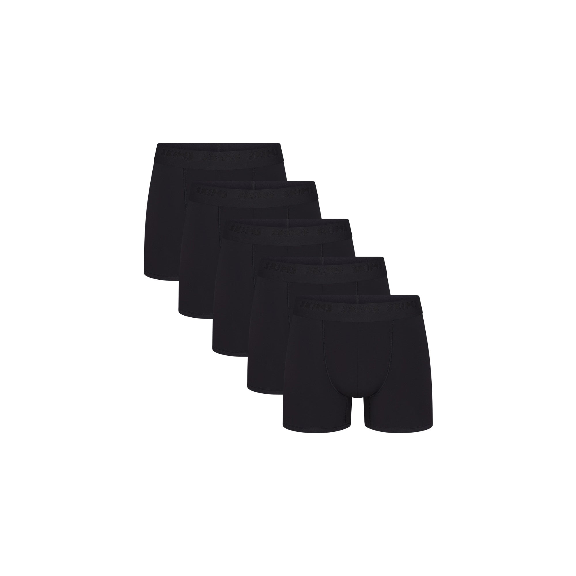 SKIMS STRETCH MENS 3 BOXER BRIEF 5-PACK | OBSIDIAN