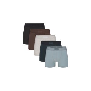 SKIMS COTTON MENS 3 BOXER BRIEF 5-PACK | VERDANT SKY MULTI