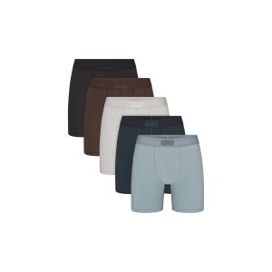 SKIMS COTTON MENS 5 BOXER BRIEF 5-PACK | VERDANT SKY MULTI