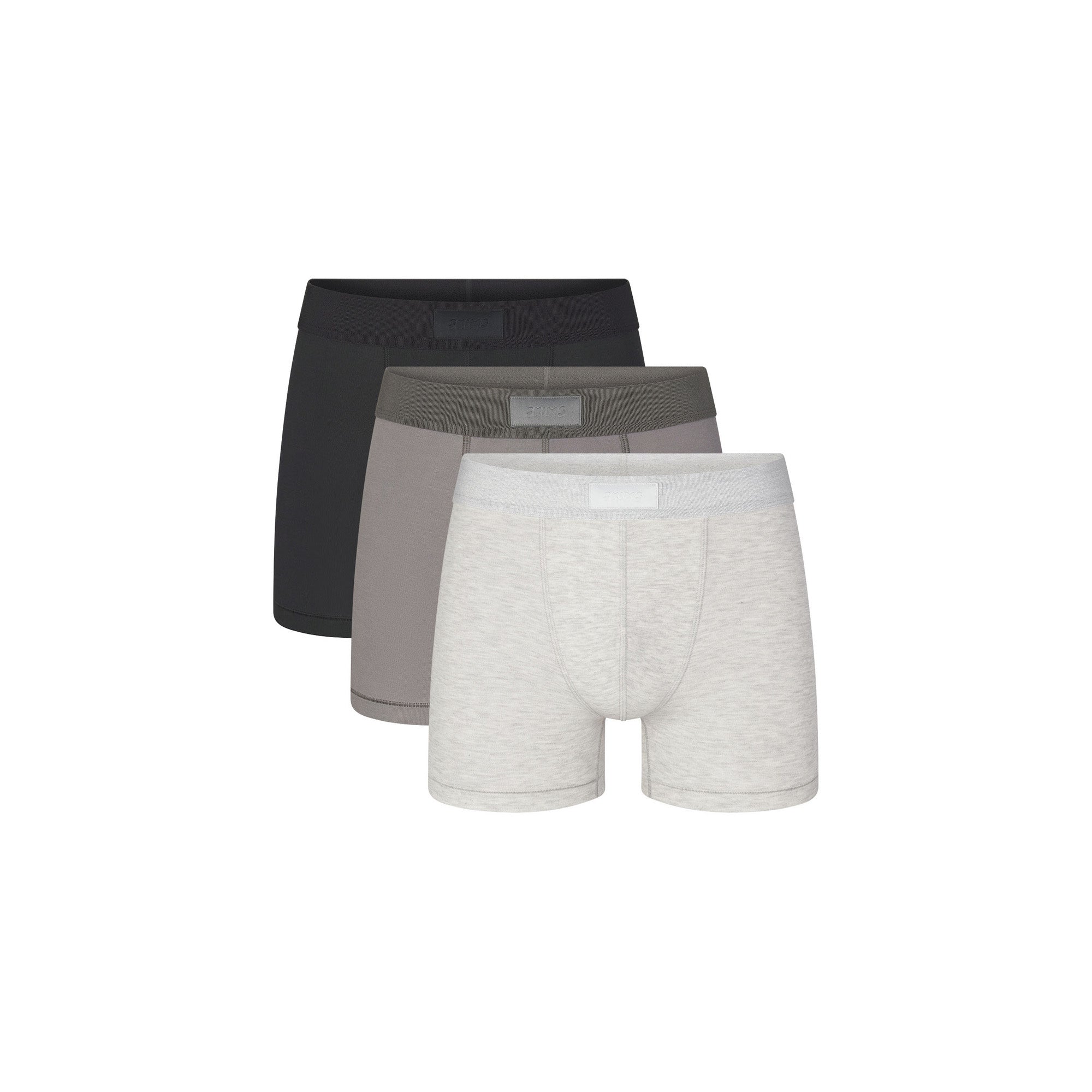 SKIMS COTTON MENS 3 BOXER BRIEF 3-PACK | HEATHER MULTI