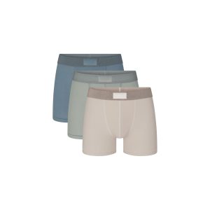 SKIMS COTTON MENS 3 BOXER BRIEF 3-PACK | STONE MULTI