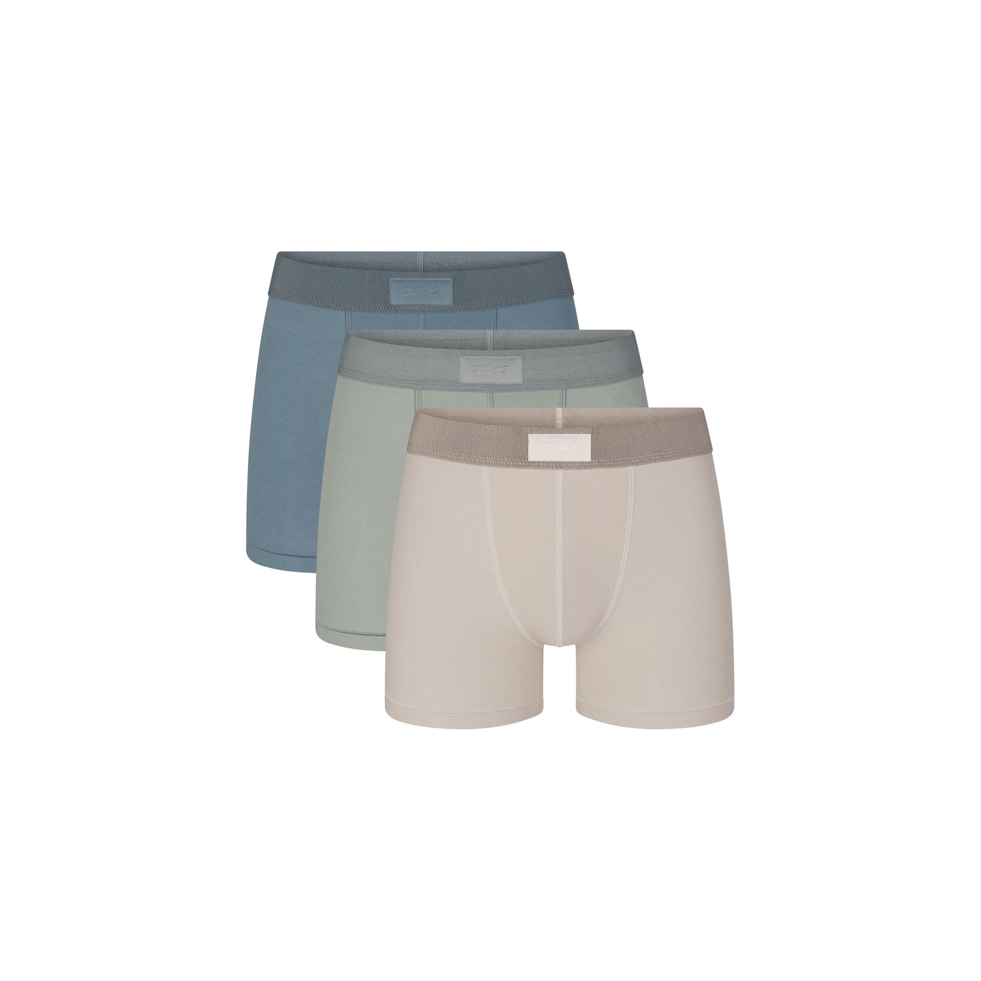SKIMS COTTON MENS 3 BOXER BRIEF 3-PACK | STONE MULTI