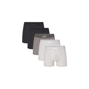 SKIMS COTTON MENS 3 BOXER BRIEF 5-PACK | HEATHER MULTI