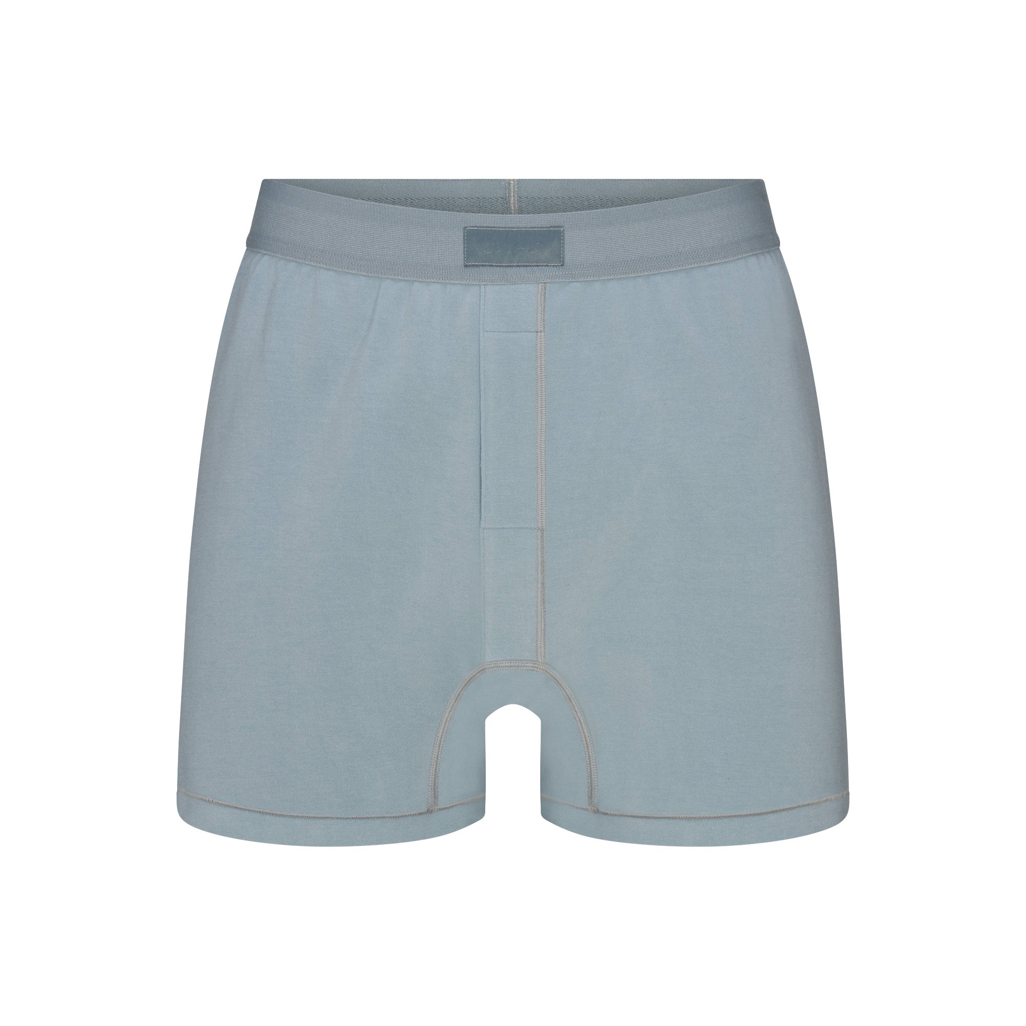 SKIMS COTTON MENS KNIT BOXER | SKY