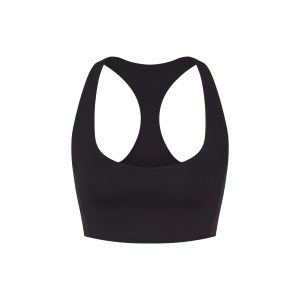 NikeSKIMS MATTE SHINE MIX RACERBACK BRA TOP | OBSIDIAN AND IGNEOUS