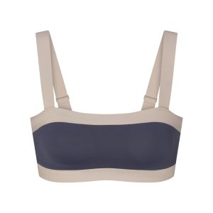 NikeSKIMS MATTE SHINE MIX STRAIGHT NECK BRA | DEEP ROYAL AND STONE